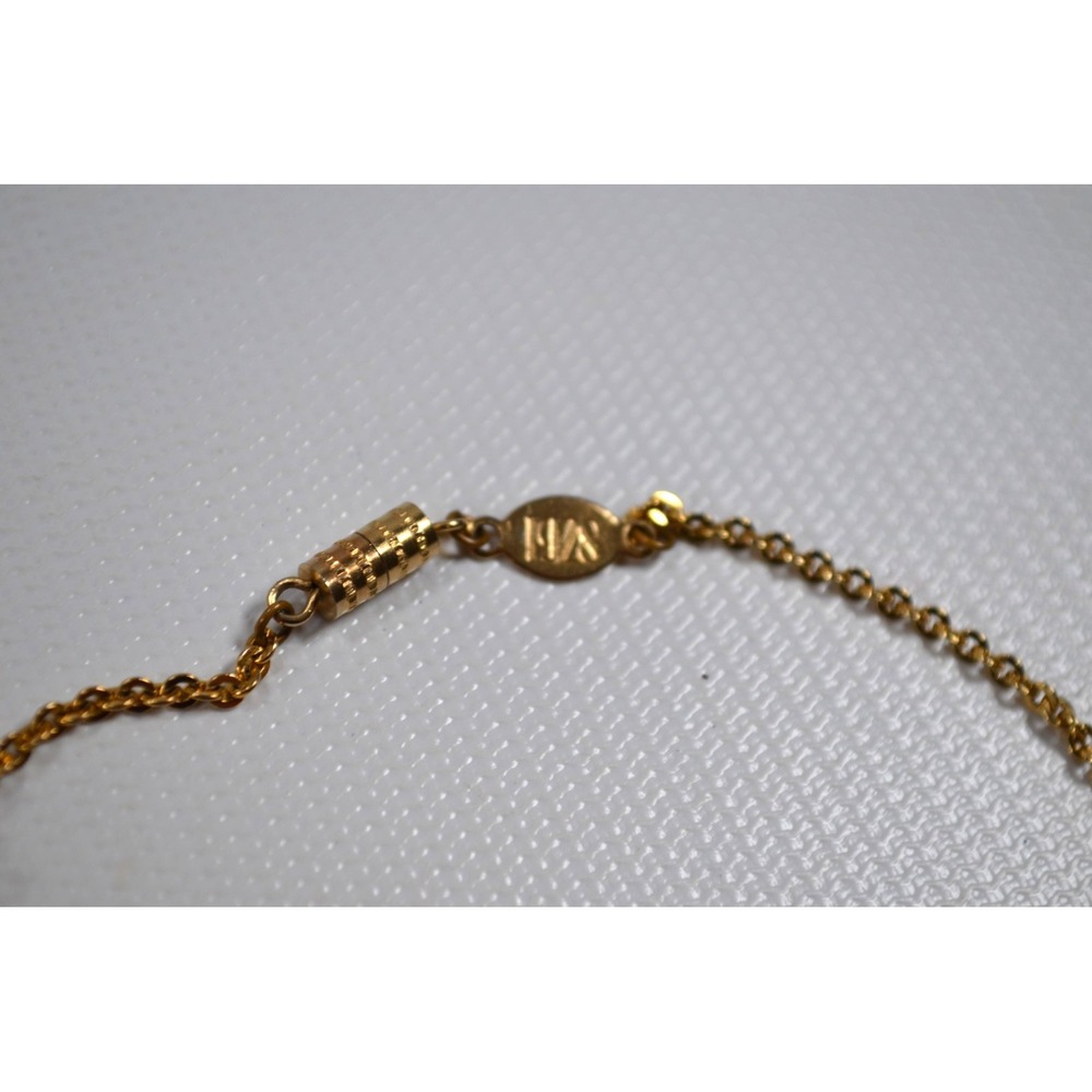 Vintage 1928‎ Brand Gold Tone Cameo Necklace Choker 15" - Picture 9 of 16